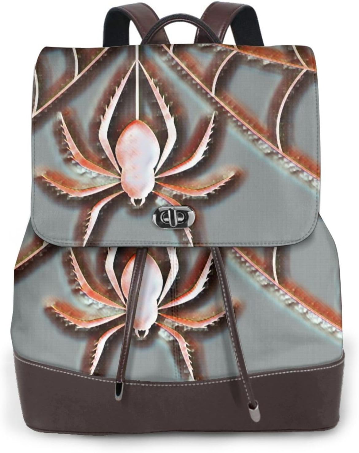 Red Spider and Spider Web for Womens Backpack Purse Microfiber PU Anti-theft Large Fashion Designer Travel Bag Ladies Shoulder Bags