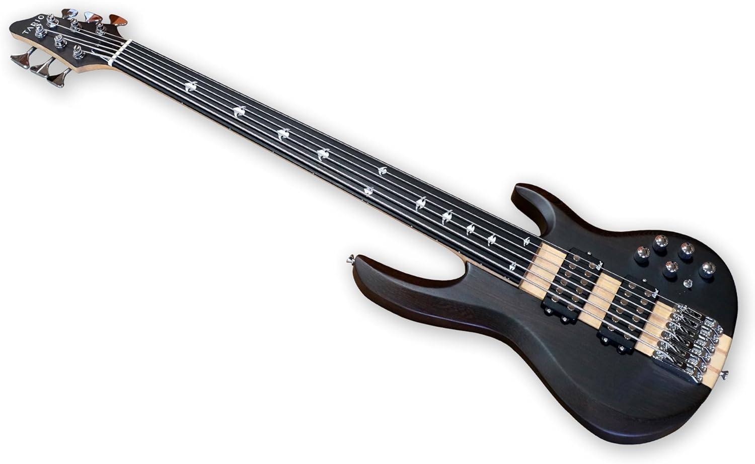 TARIO Fretless 6 string through-neck electric bass Guitar Millettia Laurentii body