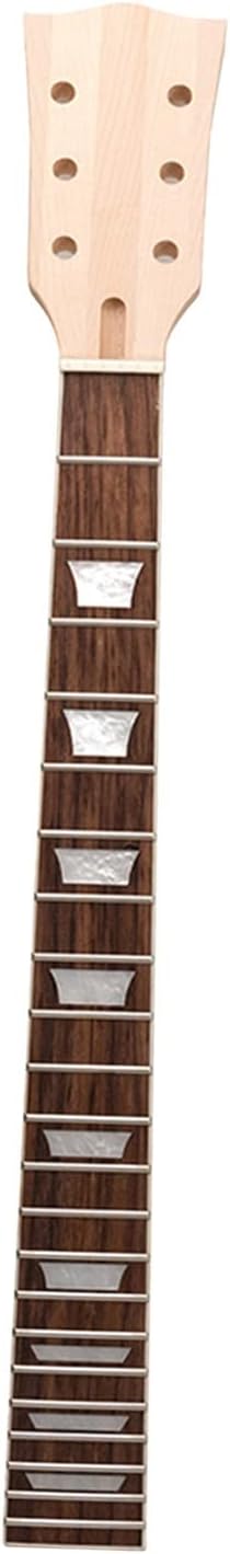 Electric Guitar Neck 22 Fret 25.2inch Solid for Style DIY Replacement Unfinished Guitar Neck