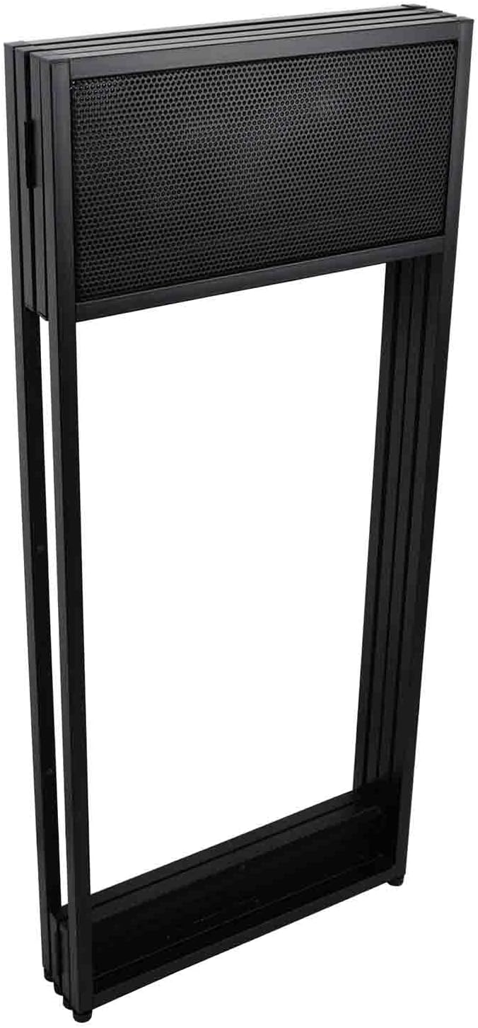 XF-VISTA BL MK2 VISTA VISTA DJ Booth Facade Table Station with White/Black Scrim kit and Padded Travel Bag | Black Hardware