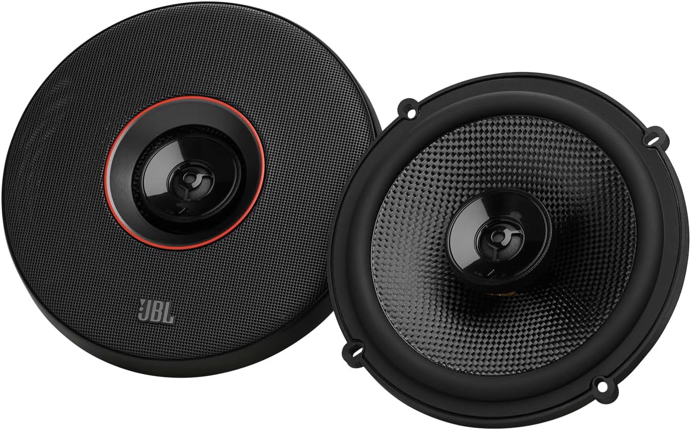 JBL Club 64SQ - 6-1/2” Two-Way car Audio Speaker Premium Speaker, 75W RMS, 225W Peak, Sensitivity (@ 2.83V): 93dB, Frequency Response: 48Hz – 21kHz, Nominal Impedance: 3.0 ohms (Renewed)