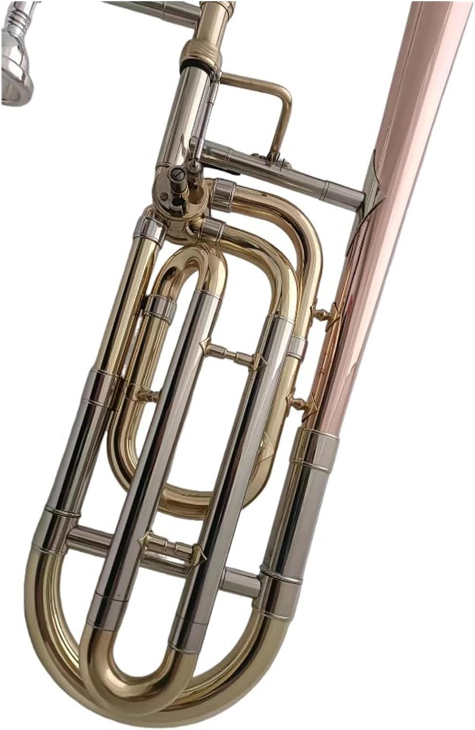 Adult Trombone Instrument Professional Brass Tube Tenor Trombone Instrument Bb/F Key Playing Phosphor Bronze Material
