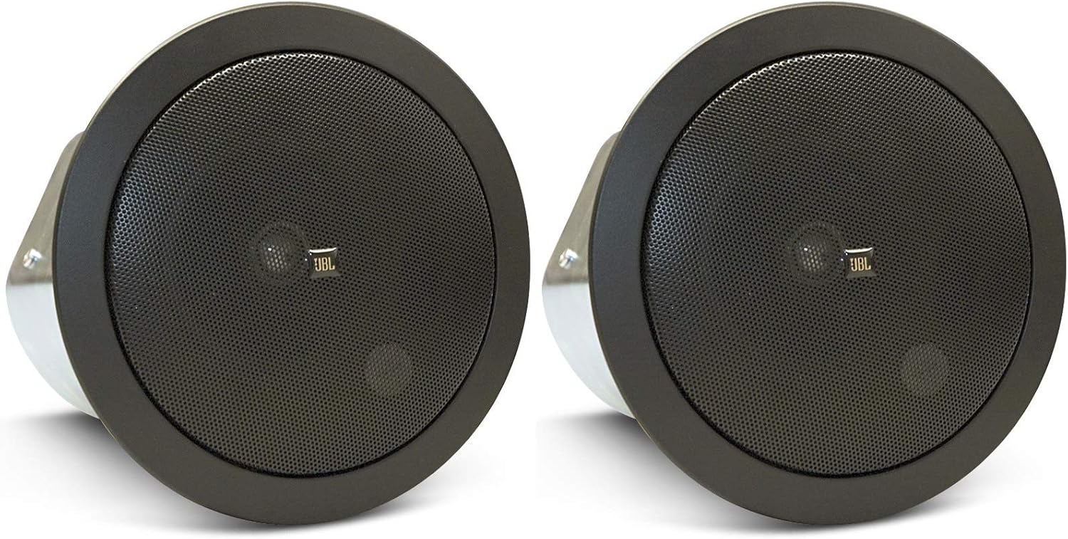 JBL Professional C24CT-BK 4-Inch Background/Foreground Ceiling Loudspeaker, Black, Sold as Pair
