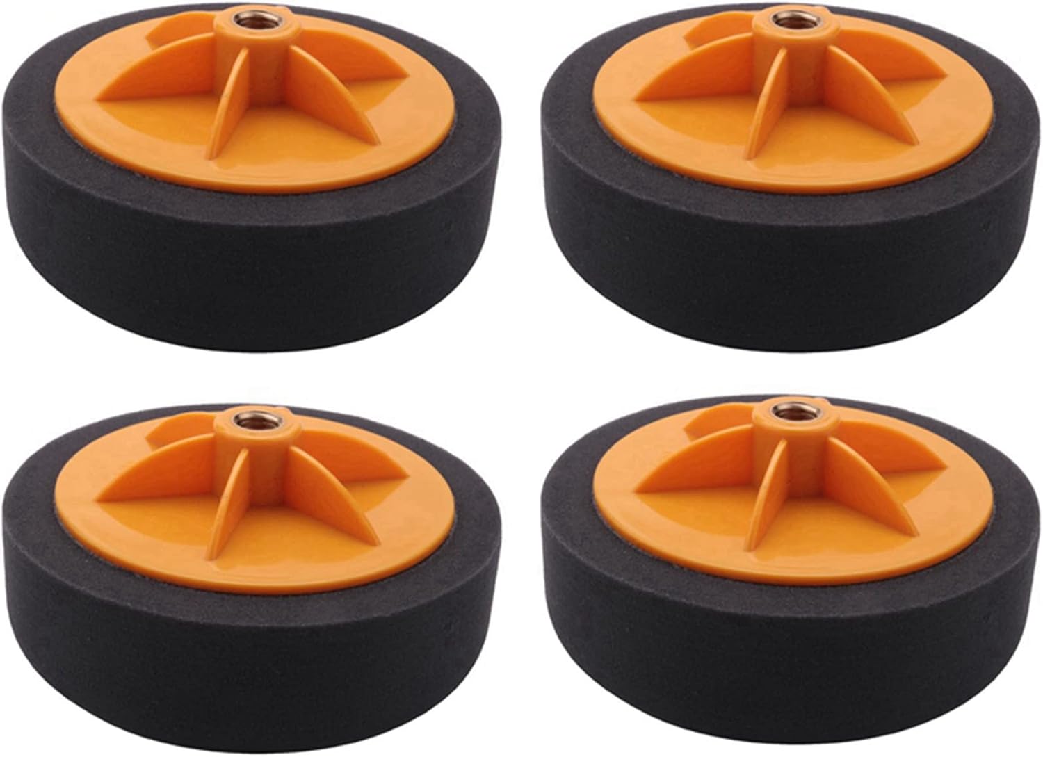 10pcs 6 Inch/15cm Car Polishing Waxing Pad Sponge M14 Wheel Polishing Waxing Pad Kit Tool for Car Polisher Black