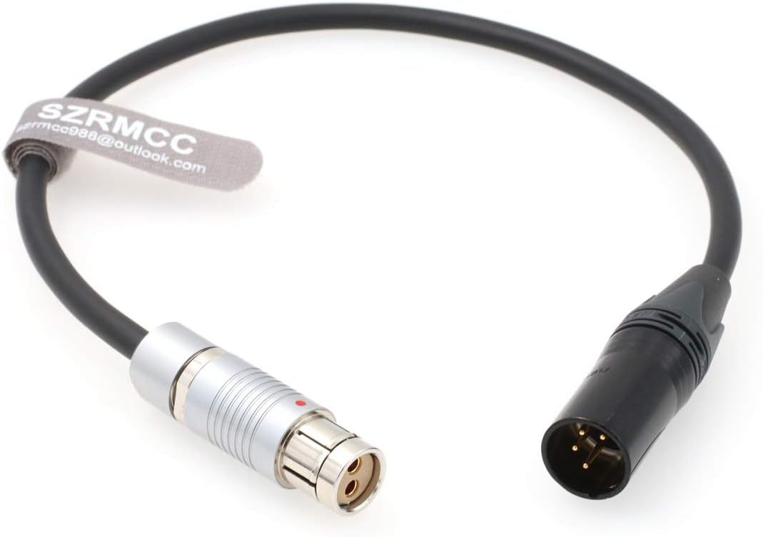 SZRMCC XLR 4 Pin Male to Fischer 2 Pin Female Power Cable for ARRI Alexa XT SXT Cameras
