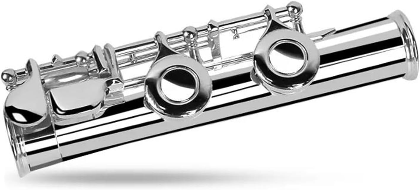 Flute Set Silver Plated Flute 16 Closed Hole C Tone White Copper Practical Body Woodwind Instrument