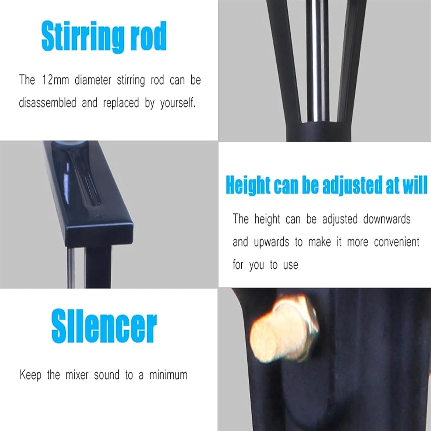 Pneumatic Paint Mixer Machine, 5 Gallon Automatic Lift Paint Stirrer with Stand, Height Adjustable, Ink Coating Mix Tool