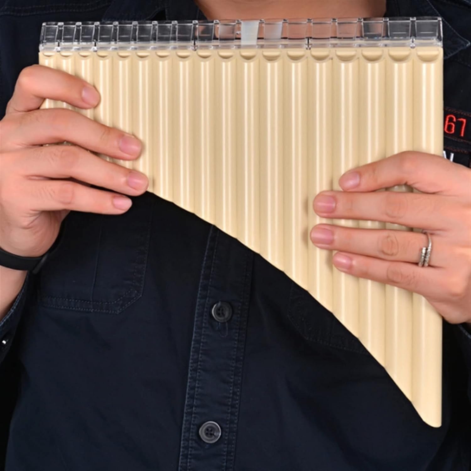 Pan Flute 18 Pipes Panpipe Resin for Students Musical Instruments Woodwind Instrument