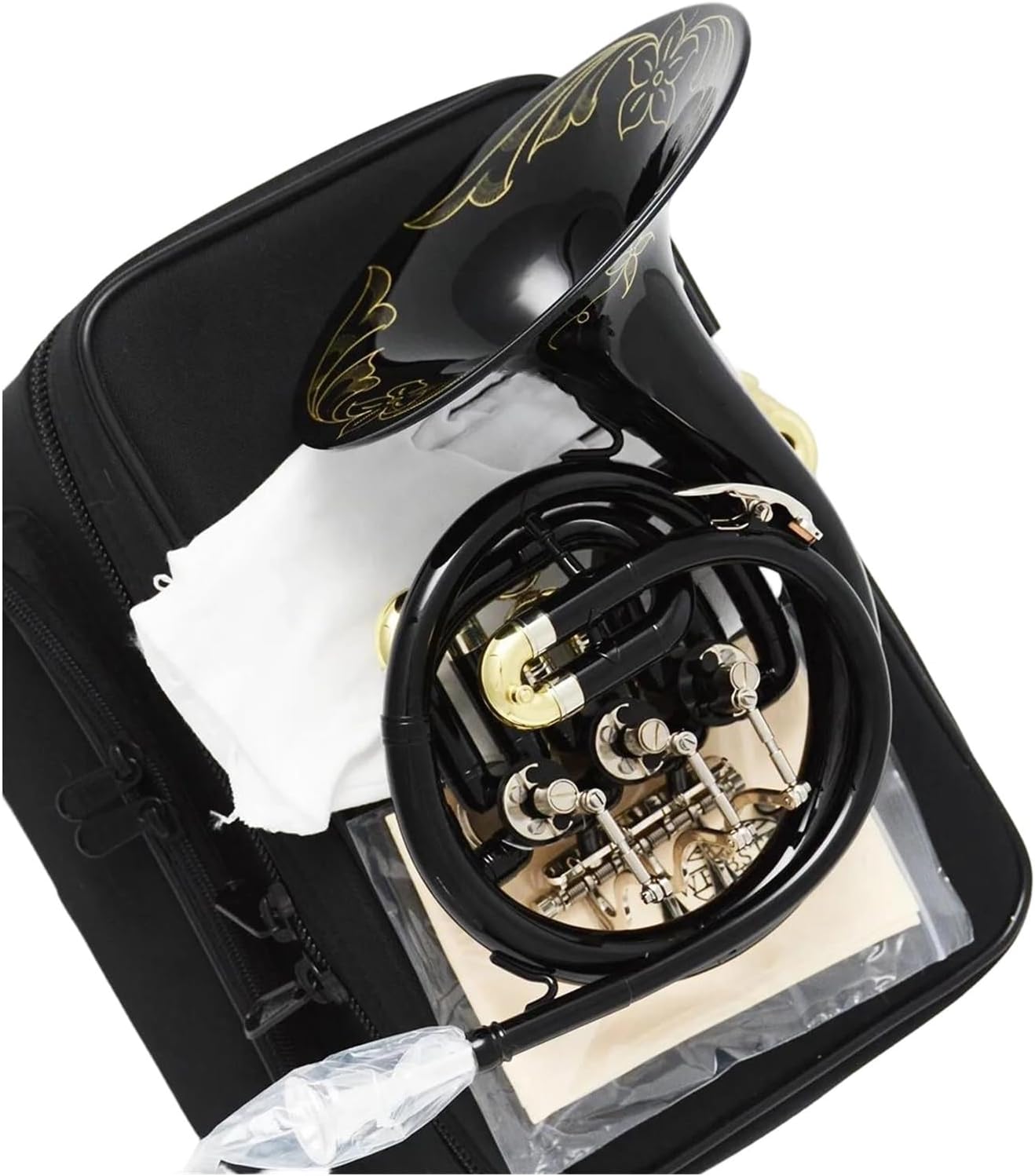 4 Key French Horn Mini French Horn Bk Lacquer Bb Pocket Musical Instrument