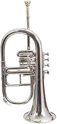 SHREYAS CHROME NICKLE FINISH FLUGLE HORN 4 VALVE FLUGELHORN