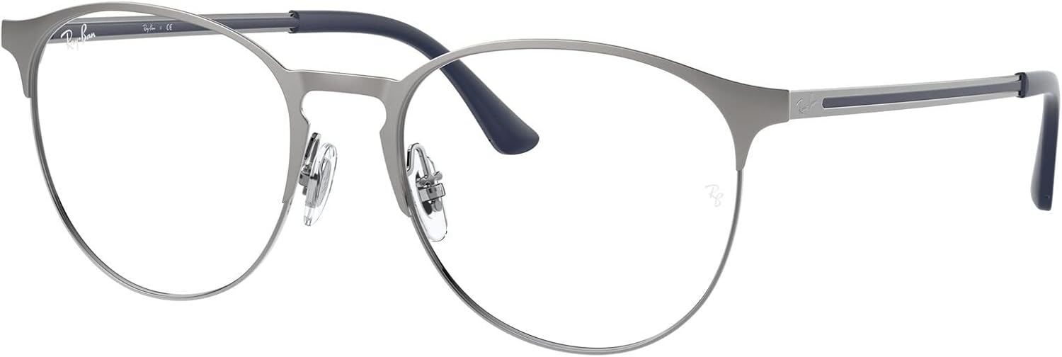 Ray-Ban 6375 Eyeglasses Bundle: 6375 6375 3135 Matte Gunmetal On Gunmetal 53mm and Eyewear Cleaning Kit