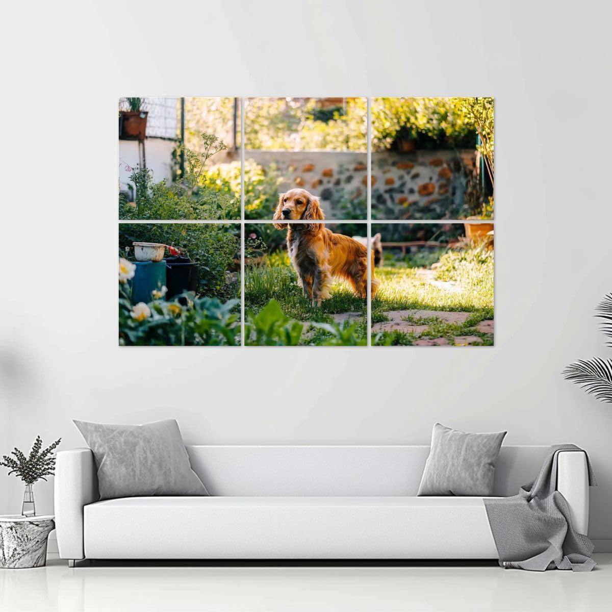 6 Pack Art Acoustic Panels Friends Dog Cat Garden Sound Absorbing Panel 48