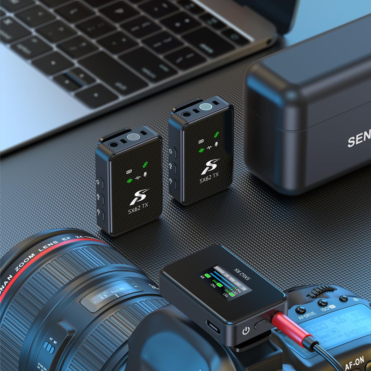 Professional Wireless Lavalier Lapel Microphone for iPhone, iPad, Mini Video Recording Mic for Interview Video Podcast Vlog YouTube & Livestream, Noise Reduction, Plug & Play (Pro Mics with Base)