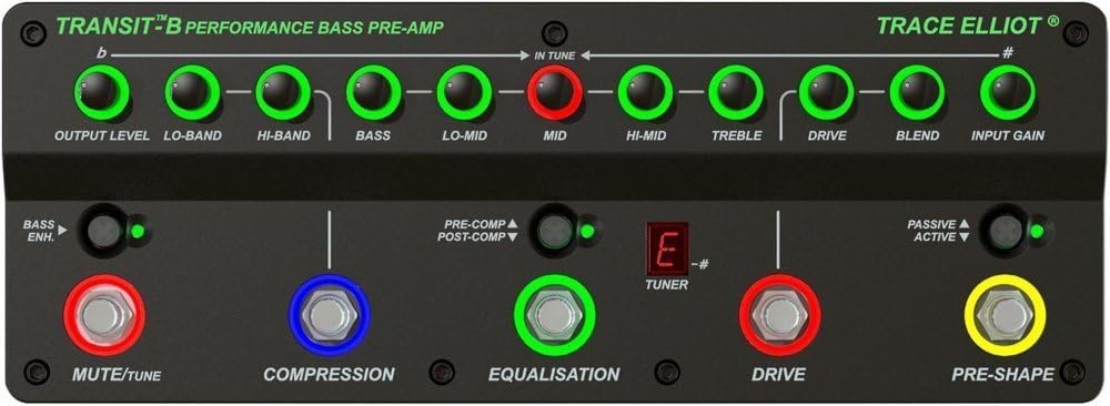 Trace Elliot 03615880 Transit B Bass Guitar Preamp Pedal w/Bag, Geartree Cloth,