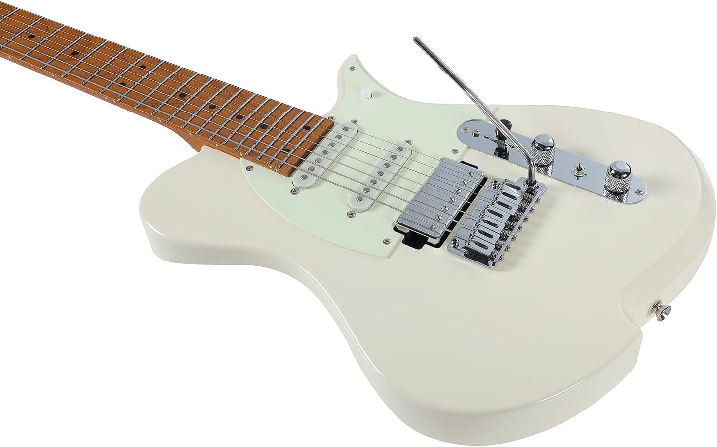 Vola Electric Guitar Vasti 7 PDM J1 Vintage White Gloss Handmade in Japan MIJ Roasted Maple Neck Stainless Steel Frets Gotoh Bridge Gotoh Locking Tuner Signature model 7 Strings Modern C Neck
