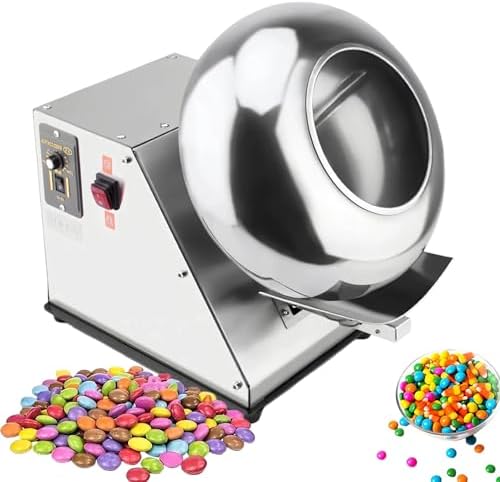 110V Professional Ball Coating & Drying Machine, 2-5KG/H, Adjustable Speed Polisher for Coating, Rounding, and Drying - Ideal for Industrial Use