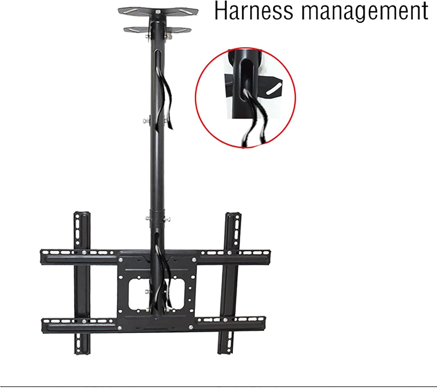 TV Stand,tv Wall Mount TV Ceiling Mount, Adjustable Wall Ceiling Tilting TV Mount, Fits Most 32-70inch TVs, Mount On Vaulted Ceilings,60260cm