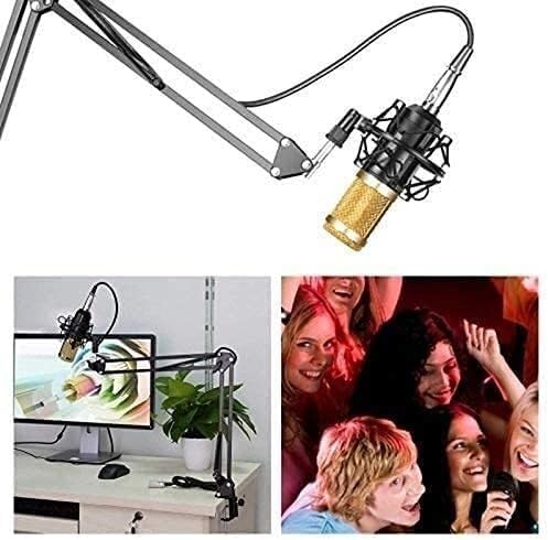 Condenser Microphone Wired Microphone Mobile Phone Universal Set Karaoke Vocal Microphone, Pink