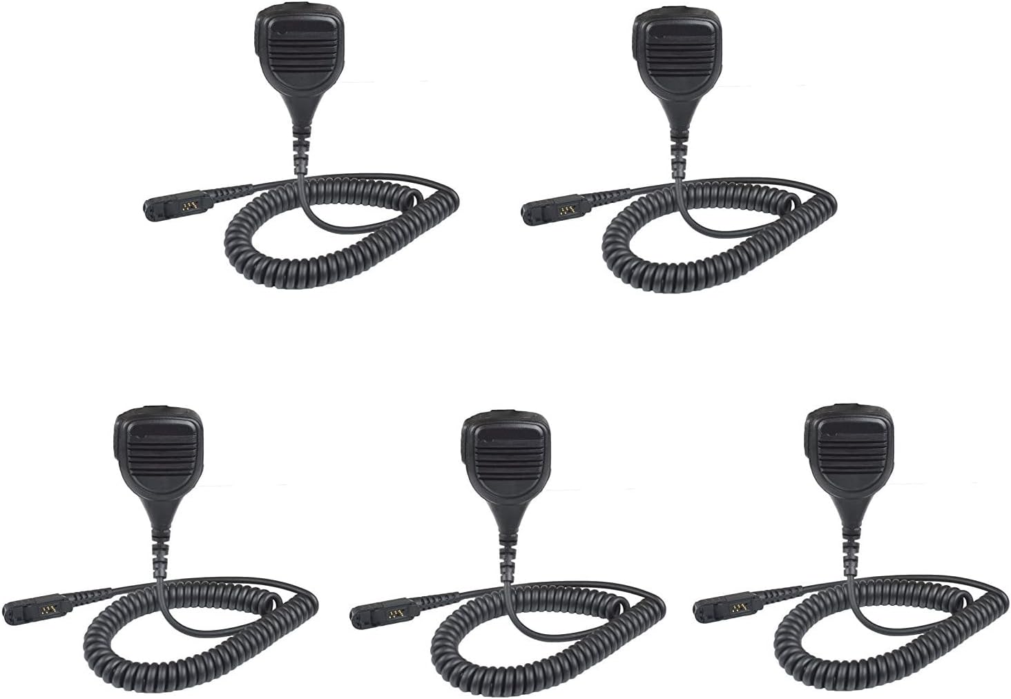 5 Pack PMMN4076A PMMN4076 PMMN4071 Windporting Speaker Mic Remote Speaker Microphone with 3.5mm Audio Jack for XPR3300 XPR3300e XPR3500 XPR3500e Portable Radio