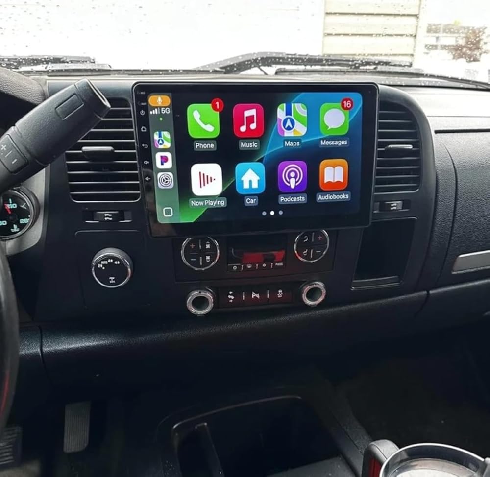 with Carplay Screen for Car Chevy Tahoe 2014, 4G+64G Car Stereo for Wireless Carplay and Android Auto with 10'' Touch Screen Radio, GPS Navigation/Bluetooth/DSP/SWC/FM Backup Camera Voice Control