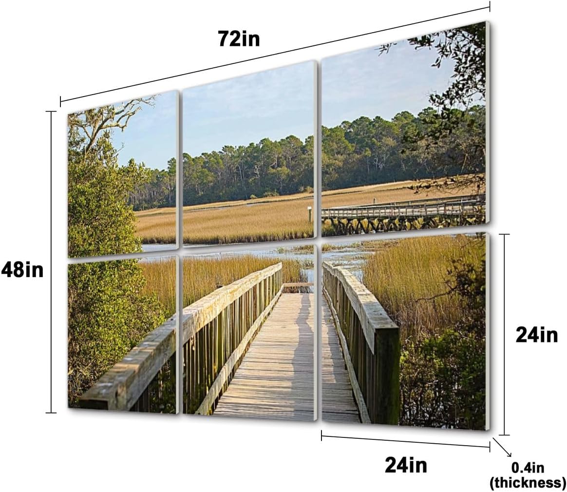 6 Pack Art Acoustic Panels Of The Low Country Soundproof Wall Panels, 48