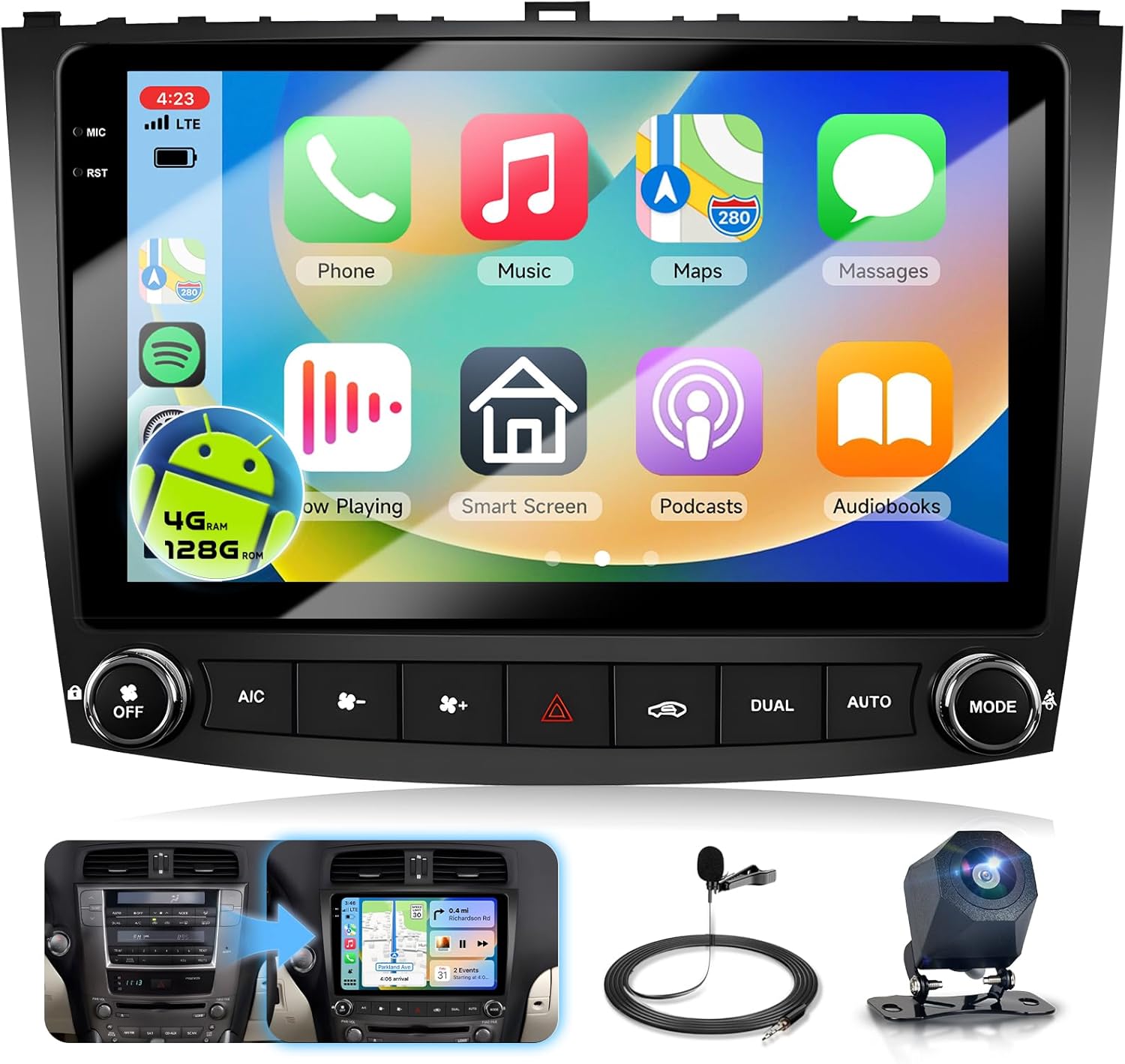 4G+128G Android Car Stereo Radio for Lexus IS250 IS300 IS350 2006-2010, Sellrich 10