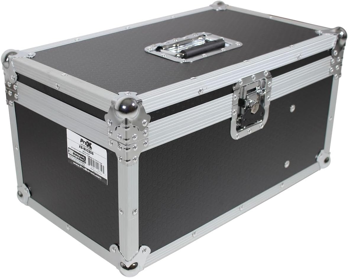 ProX XS-MIC20S ATA Flight Case for (20) Wireless Wired Microphones with Additional Storage