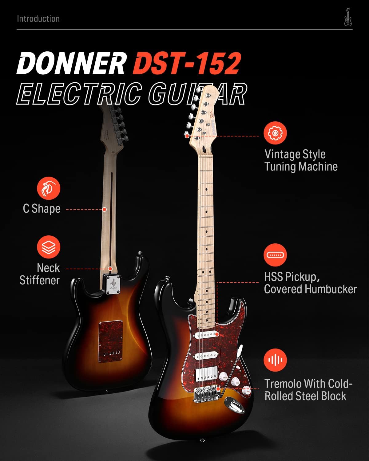 Donner Electric Guitar, DST-152S 39