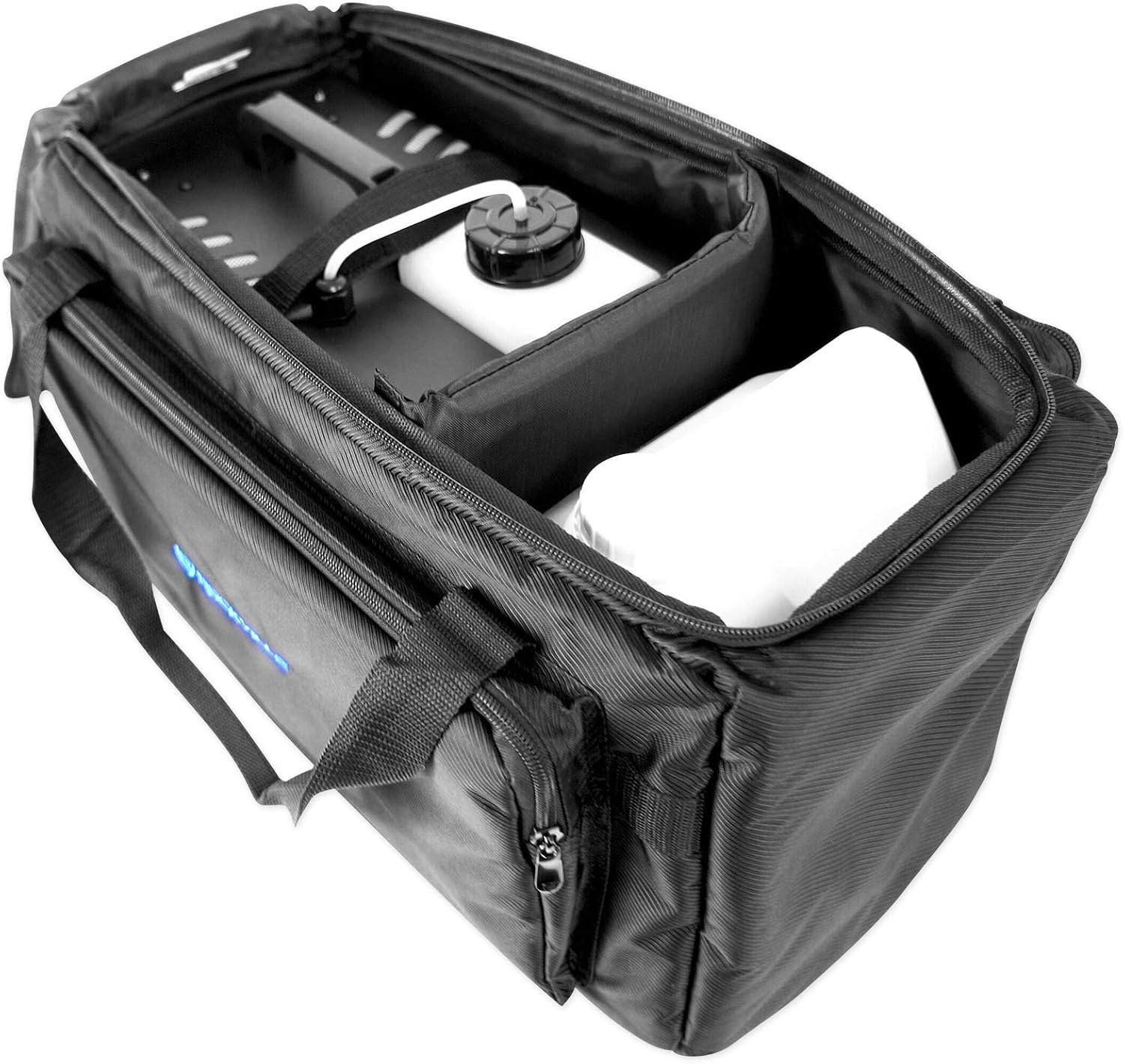 Audiosavings Bundle: Chauvet DJ Hurricane Haze 1DX Water-Based Haze Machine Bundle with Rockville BAG1200 Waterproof Travel Bag with Fluid Compartment and Empty Fluid Container (2 Items)