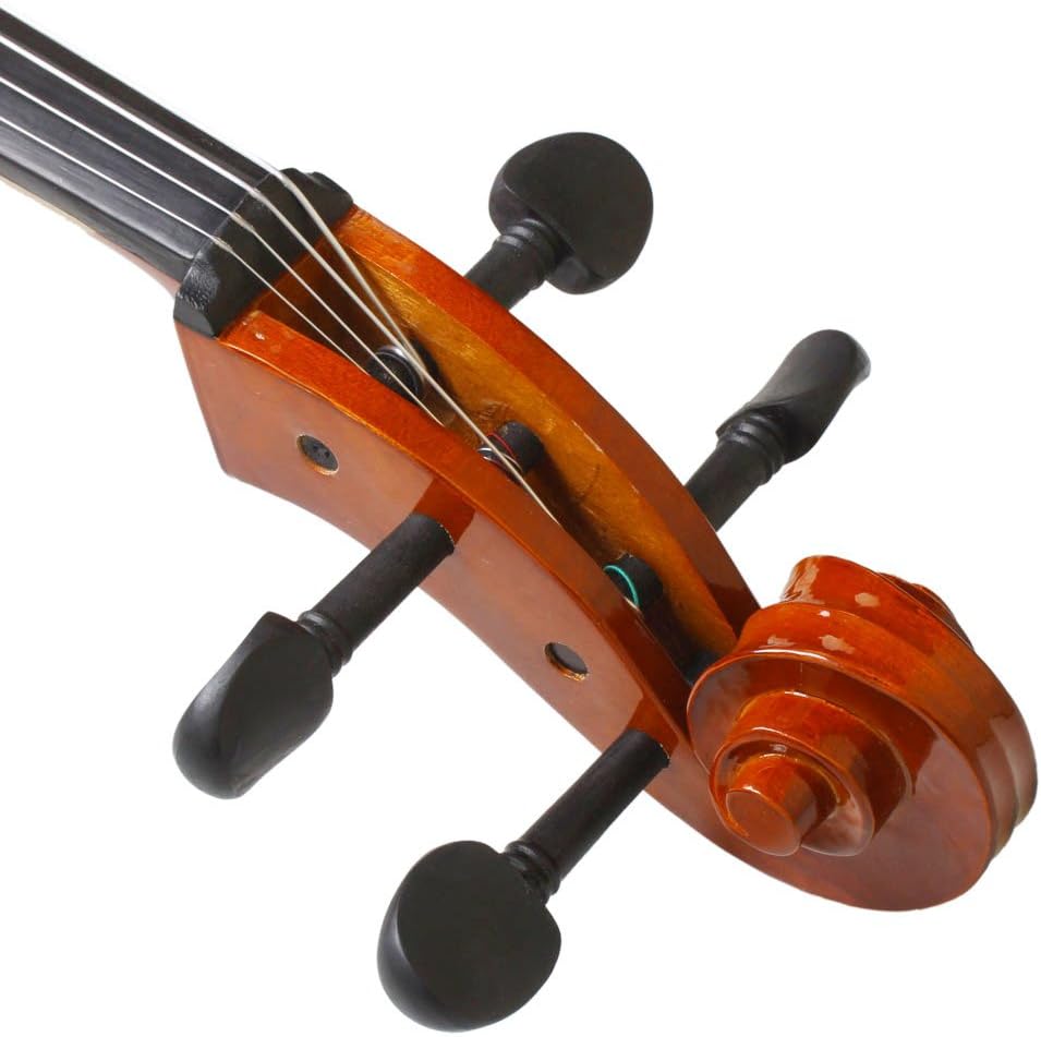 Full-Size Cello, Beginner Cello 4/4, Acoustic Cello Set with Portable Bag, Bow, Rosin, Bridge, Adults & Kids String Musical Instruments