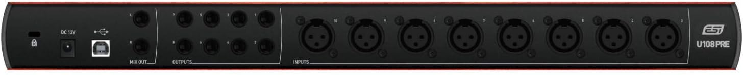 ESI ESI-U108P 10-Preamp / 8-Output USB Audio Interface w/Cloth and 2 XLR Cables