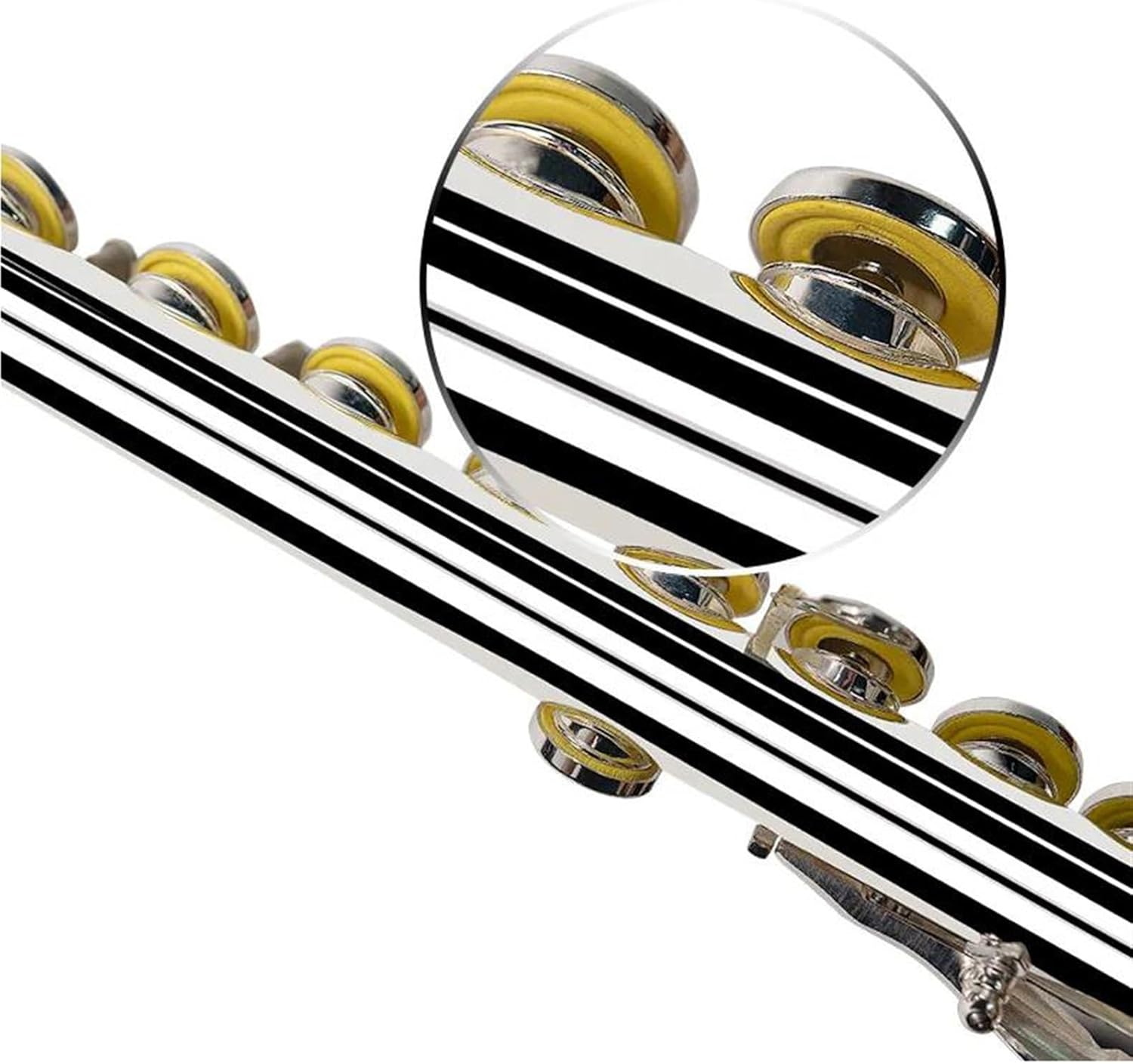 Flute Set Silver Plated Flute 16 Closed Hole C Tone White Copper Practical Body Woodwind Instrument