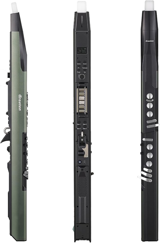 AP 300 Pro Electronic Wind Instrument with Bulit in OTG Recording and LCD Display Screen. 108 Global Tones Electric Saxophone with 6000Ah Battery and Bluetooth. (Green)