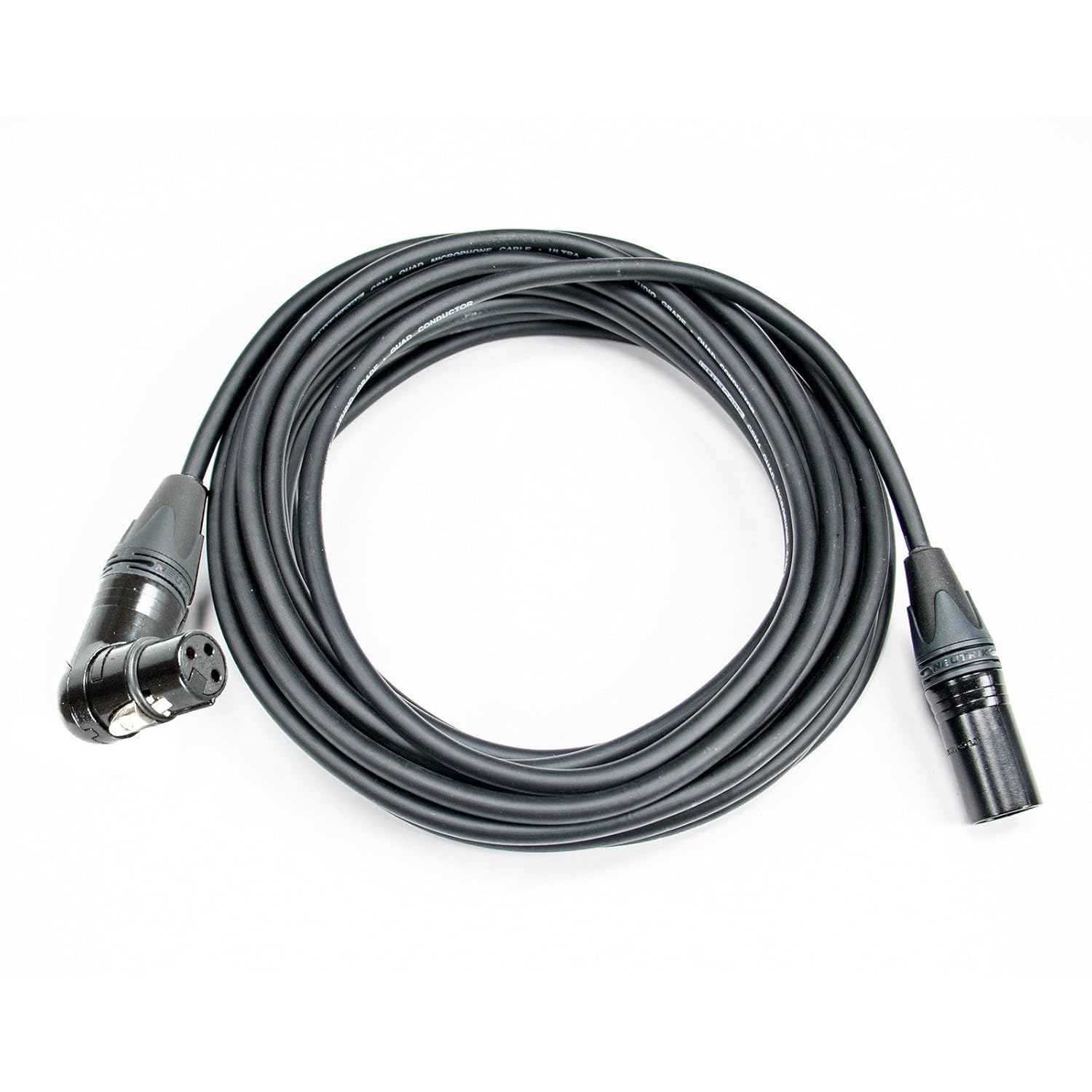 Elite Core CSM4-RAFN-30 | XLR Male to XLR Right Angle Female 30 Feet Mic Cable Black