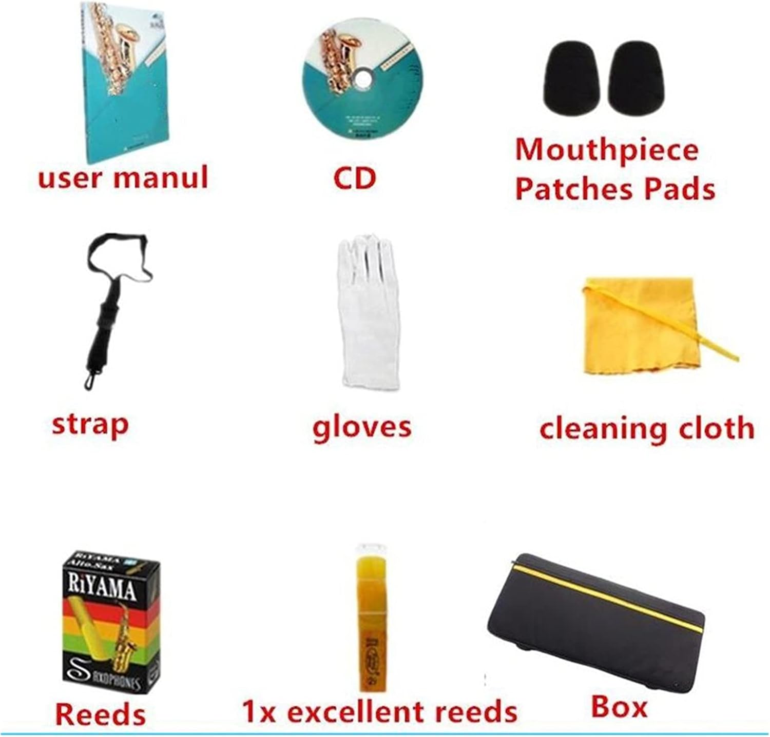 Sax Beginners Kit Japan's Popular Baritone Saxophone Gold Tone Flute Head B Key Down Professional Performance Level Wind Instrument