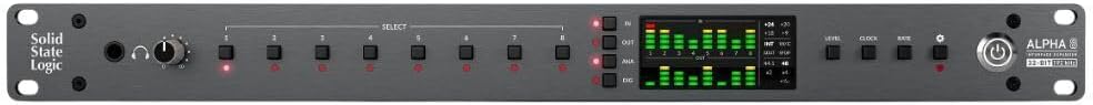 Solid State Logic Alpha 8 High-Performance 8 x 8 AD and DA Converter with Analogue, ADAT, and USB I and O (Black)
