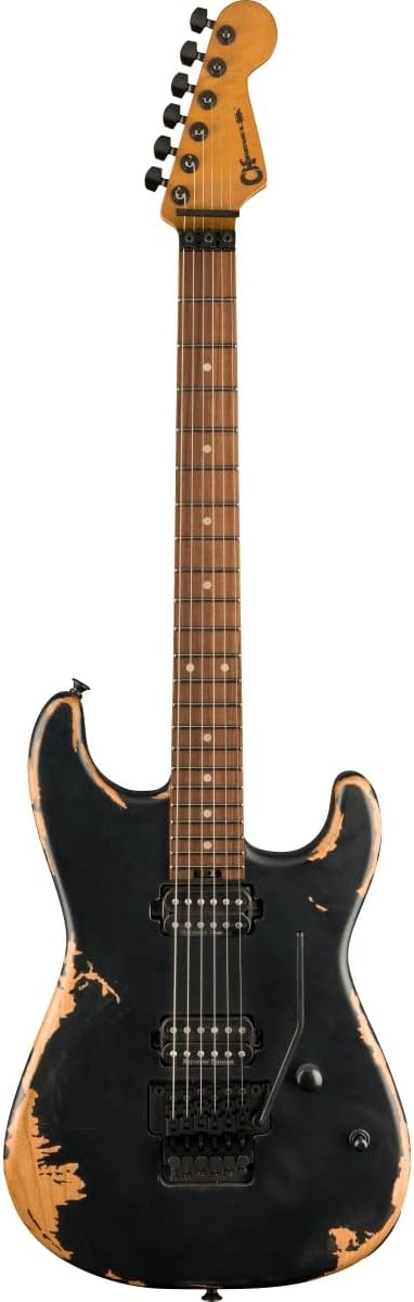 Charvel Pro-Mod Relic San Dimas Style 1 HH FR PF Electric Guitar - Weathered Black