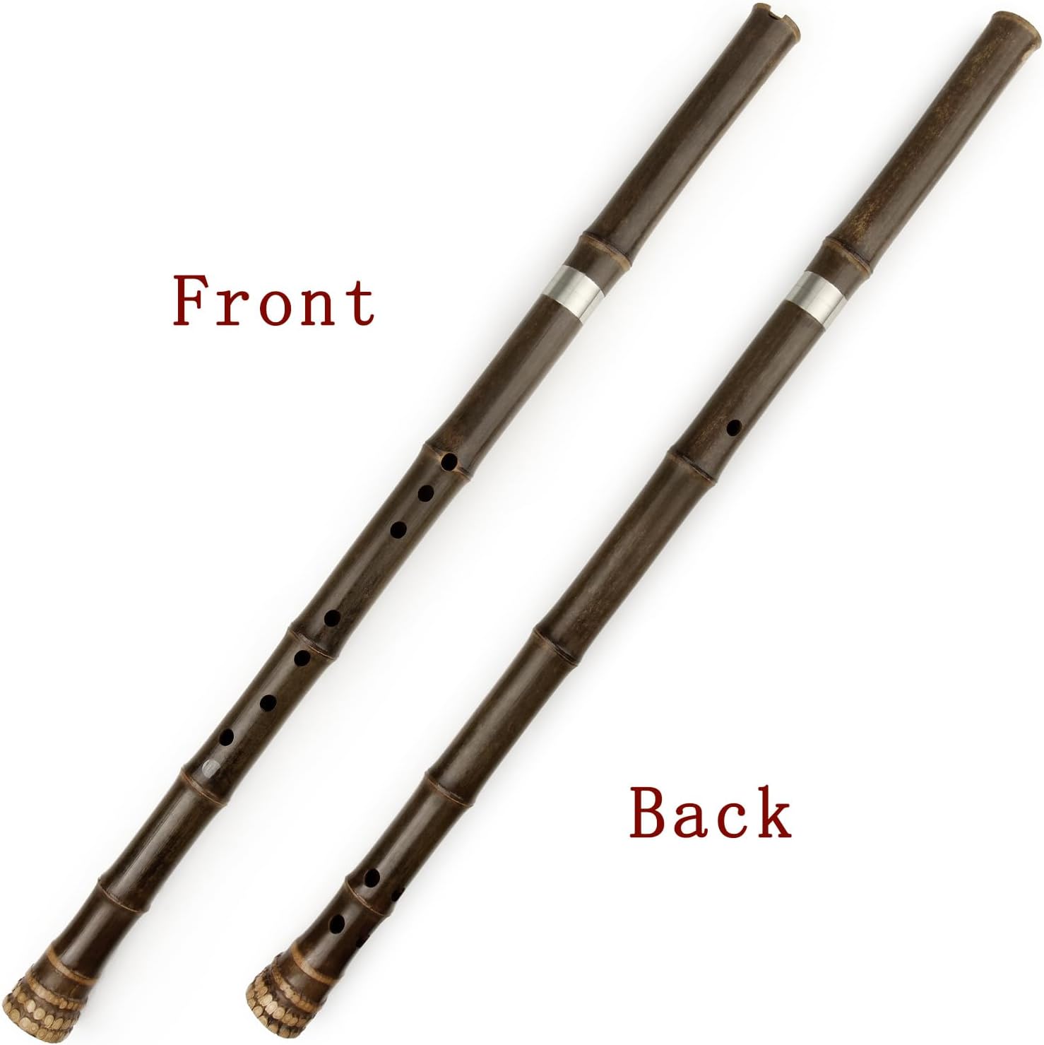 Key G Brown Vertical Bamboo Flute Traditional Chinese Musical Instrument XIAO