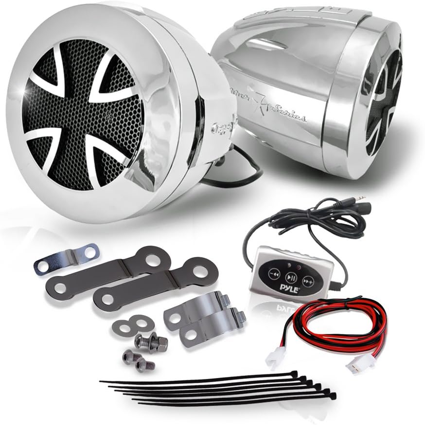 Pyle PLATVB84A Weatherproof Dual Bluetooth Speaker and Amplifier Sound System