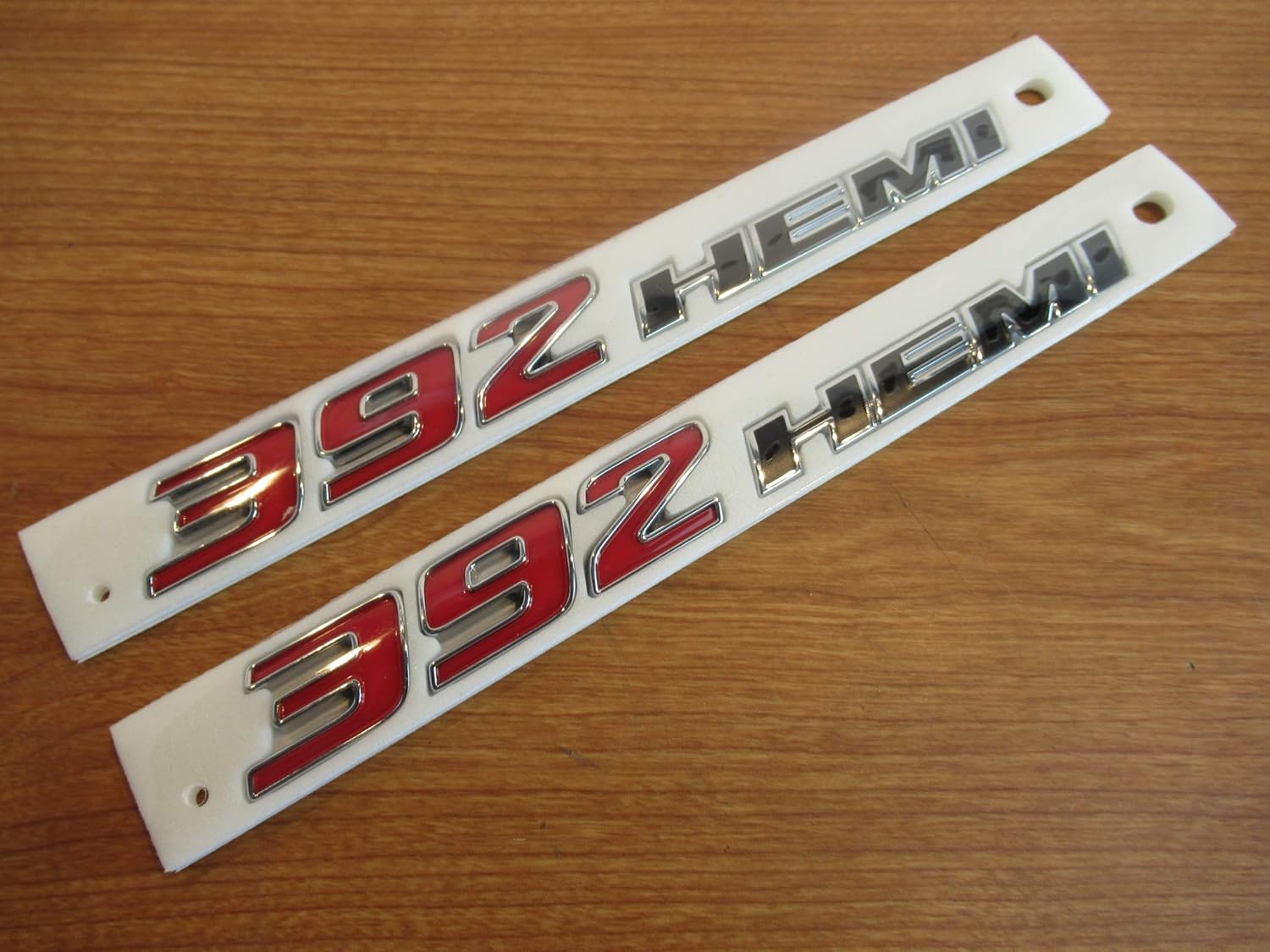 Mopar 2015-2019 Dodge Challenger 392 HEMI Shaker Hood Scoop Nameplates (2) Plastic OEM Emblem Decals