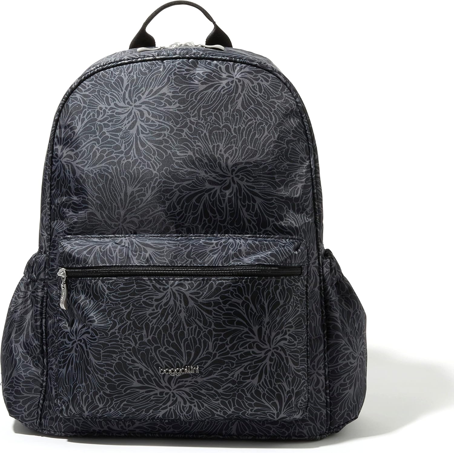 Baggallini On The Go Laptop Backpack Midnight Blossom Print One Size