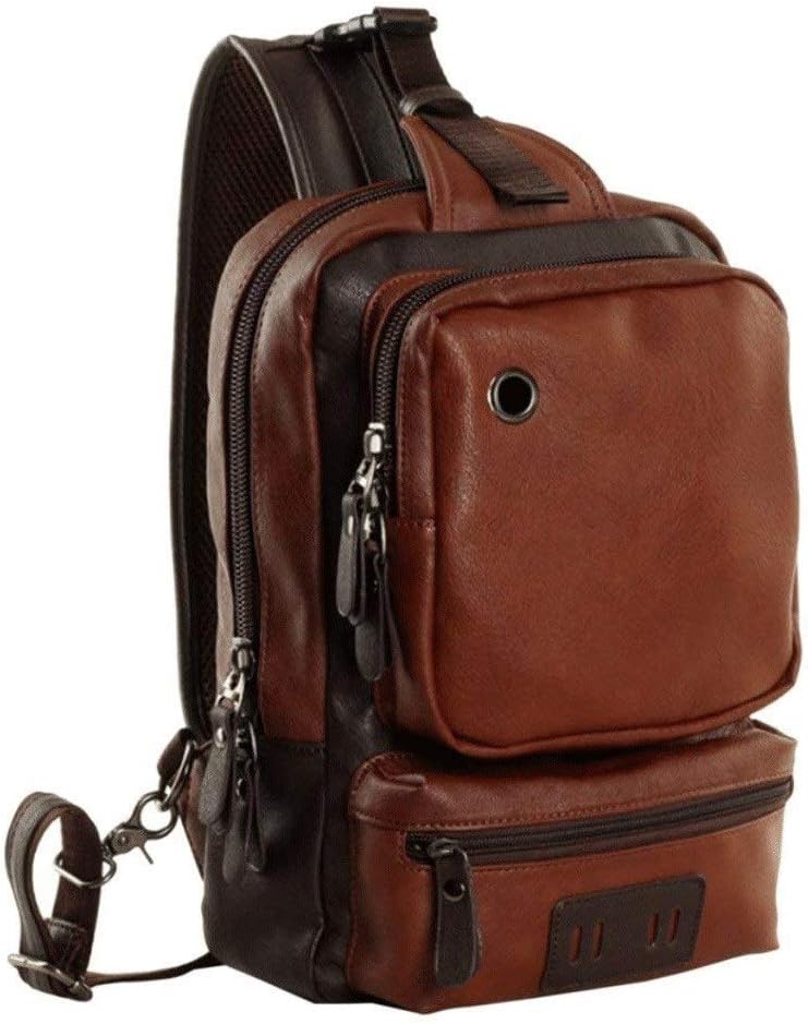 Chest Bag Anti Theft Sling Shoulder Backpack Crossbody Daypack Bags with Port for Men