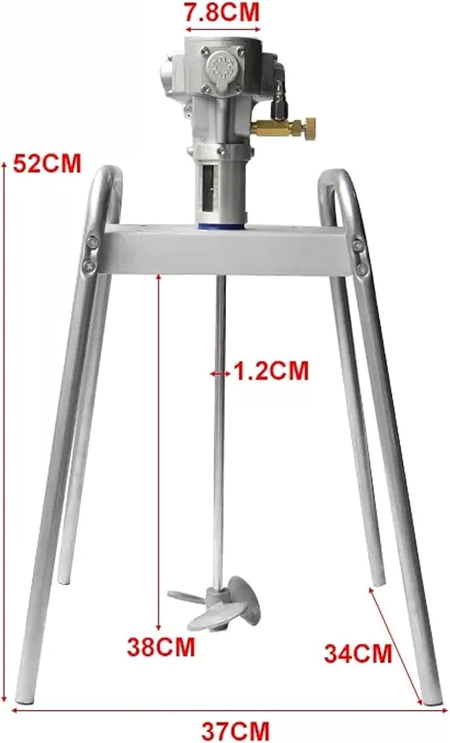 5 Gallon 60L Automatic Pneumatic Paint Mixer Machine, Lifting Platform Paint Coating Mixer, With Auxiliary Stand & Wheel Mixer