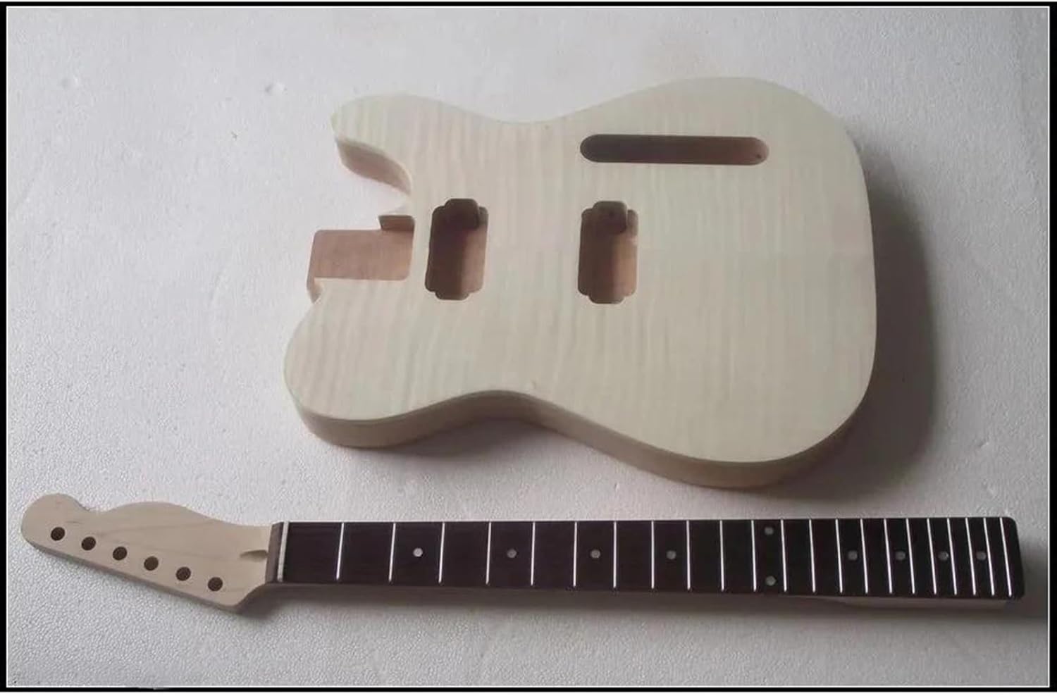 Guitar Body Guitar Replacement Parts Set Unfinished DIY Electric Guitar Body With Neck