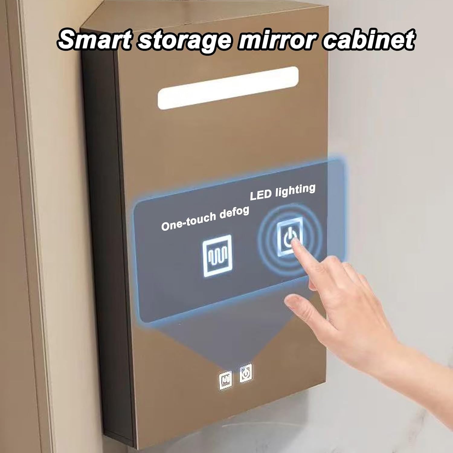 20 Inch Corner Sink, Corner Bathroom Sink, Corner Wall Mount Bathroom Sink, Corner Bathroom Vanity, Bathroom Sink with Storage Container and Mirror, Ceramic Sink(Gray)