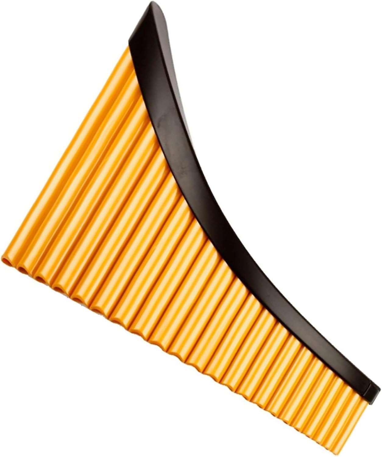 pan flute for beginners 22 Tubes G Key Pan Flute ABS Plastic Gold Color PanPipes Chinese Folk Tradational Woodwind Musical Instruments (Color : Right hand)