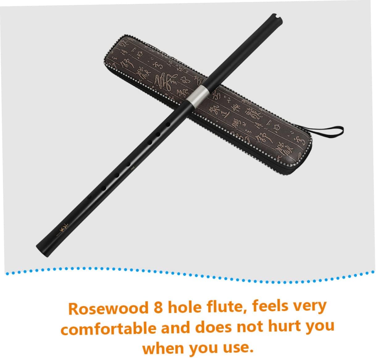 Toyvian Chinese Flute Two-section Dizi for Beginners Handmade Vertical Blowing Instrument Smooth Tone Lightweight and Portable Music Tool for Woodwind Enthusiasts