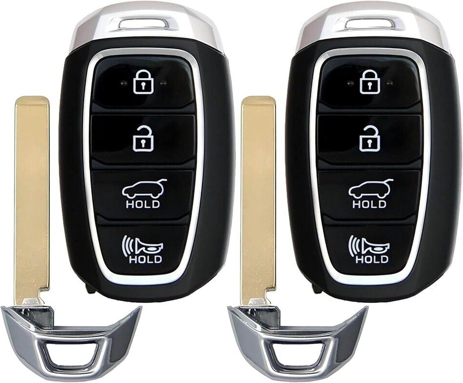 2X New Replacement Proxy Key Fob Compatible with & Fit for 2018-2021 Hyundai Kona - MPN TQ8-FOB-4F18-01