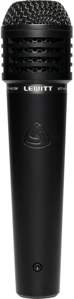 Lewitt BEATKIT Drum Mic Package for Kick, Snare, and Matched Overheads Bundle with 4x Auray MS-5220T Tripod Mic Stand and 4x XLR-XLR Cables