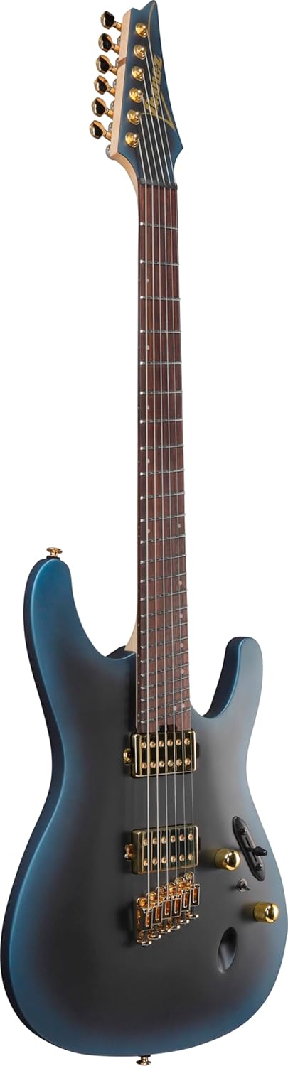 Ibanez SML721 Axe Design Lab Multi-Scale 6-String Right-Handed Electric Guitar with Nyatoh Body and Rosewood Fingerboard (Midnight Arctic Ocean Matte)